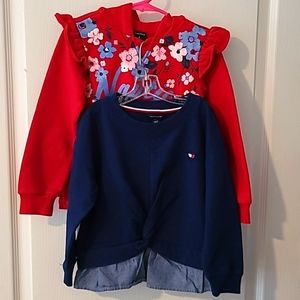Girls size 5 two fleece/ french terry tops